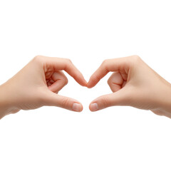 Two hands forming a heart shape, expressing love and affection