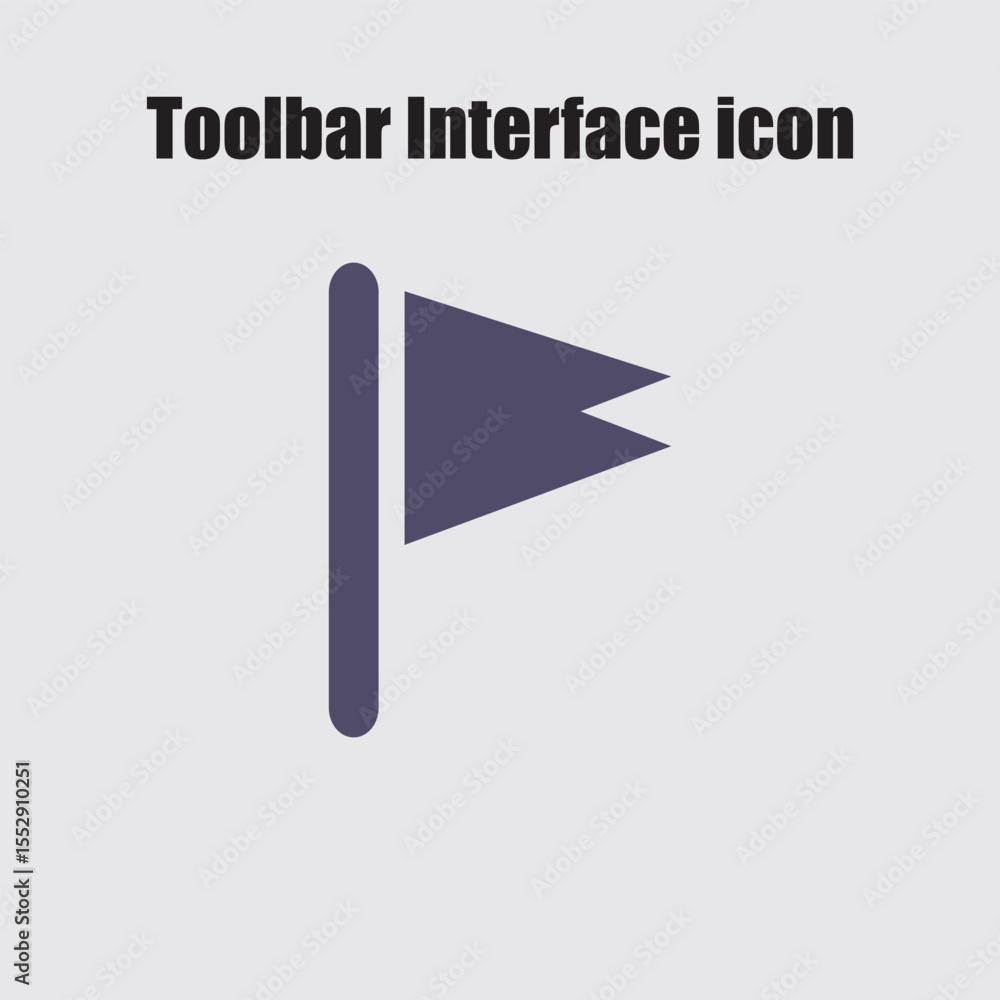 Poster isolated icon showing a purple pennant flag perfect for ui design projects needing visual navigation