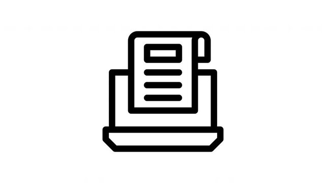 content writing minimalist stroke animation