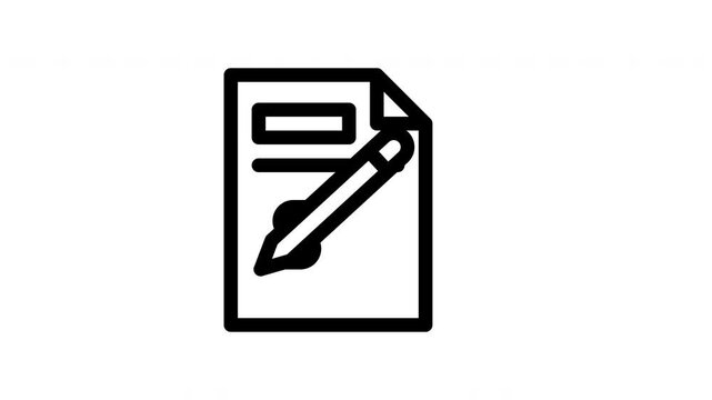 content writing minimalist stroke animation