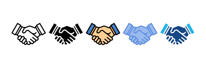 Welcome Handshake Icon Element For Design
