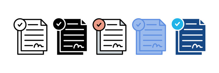 Agreement Check Icon Element For Design
