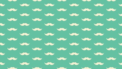 Vector seamless mustache pattern design 