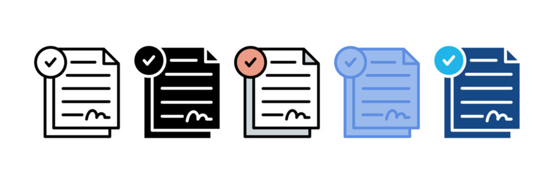 Agreement Check Icon Element For Design