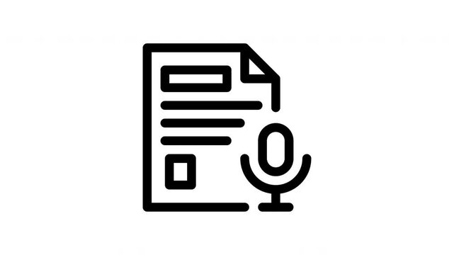 transcript minimalist stroke animation