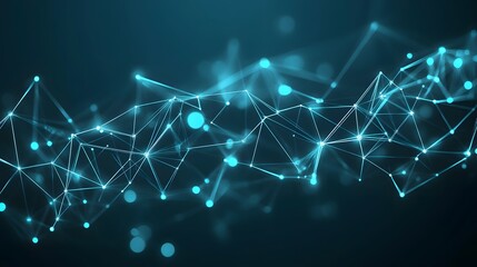 Obraz premium Abstract Network Connection Digital Data Flow