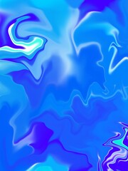 Abstract Liquid Dark Blue and Light Blue Marble Background.