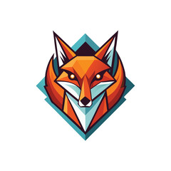 Fototapeta premium Geometrics fox icon, logo, vector art design