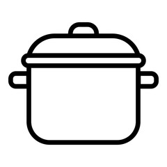 Pot icon. Vector line icon