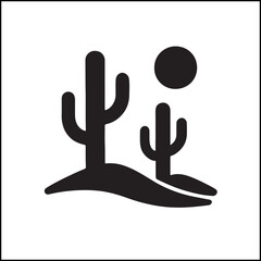 Desert road trip icon vector