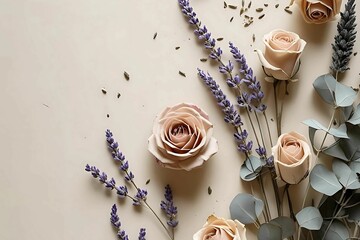 Natural Dried Floral Background