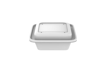 Glossy Plastic Food Container Mockup. 3d illustration 