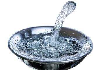 Water flows smoothly from an Elkay drinking fountain, providing refreshing hydration at a communal space or recreation area during daytime