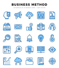 Business Method Two Color icons collection. Two Color icons pack. Vector illustration