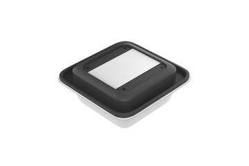 Glossy Plastic Food Container Mockup. 3d illustration 