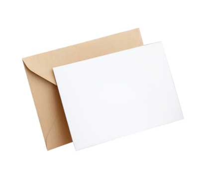 blank card and brown envelope png