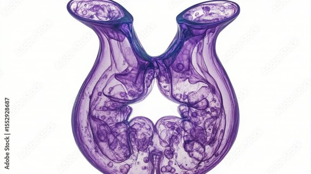 Poster a decorative purple vase sitting on a table with a simple background