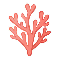 Obraz premium Flat coral branch icon vector illustration design