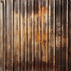 Textured Rusty Metal Surface with Ridges and Earthy Tones