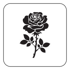 Digital rose art high resolution flower illustration