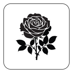 Digital rose art high resolution flower illustration