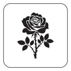 Digital rose art high resolution flower illustration