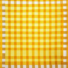 Yellow and White Gingham Pattern Fabric for Creative Projects
