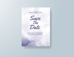 Watercolor wedding invitation card