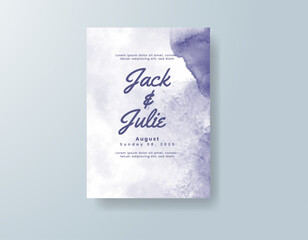 Watercolor wedding invitation card