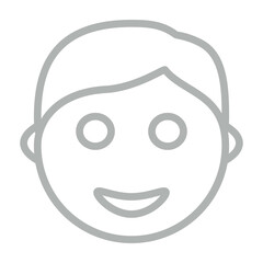Emoji Vector Line Grey Icon Design