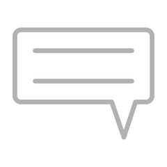 Text Message Vector Line Grey Icon Design