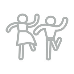 After School Club Vector Line Grey Icon Design