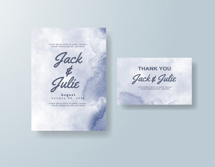 Watercolor wedding invitation card