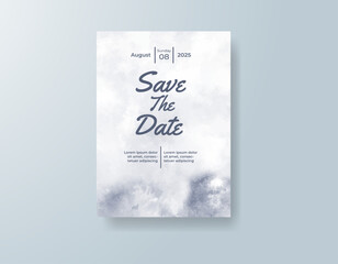 Watercolor wedding invitation card