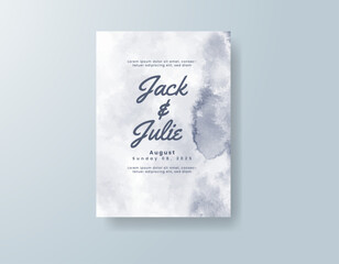 Watercolor wedding invitation card