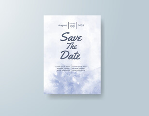 Watercolor wedding invitation card