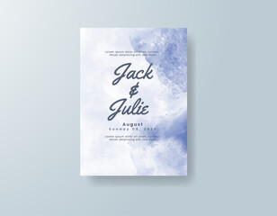 Watercolor wedding invitation card