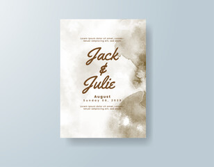 Watercolor wedding invitation card