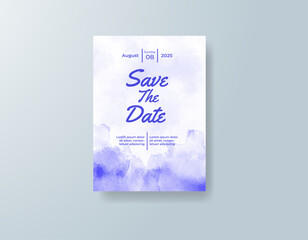 Watercolor wedding invitation card