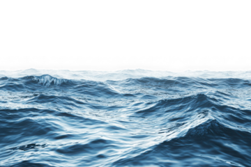 Realistic ocean waves png, blue sea water surface texture, marine element, nautical ripple pattern, transparent background isolated on transparent background