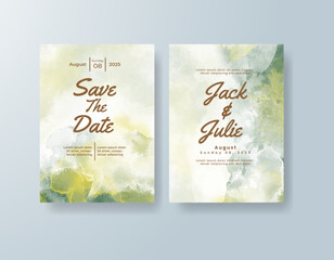 Watercolor wedding invitation card