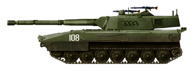 BMP-23-105 (Light tank concept, based on the hull of the BMP-23, using a HITFACT turret with a 105mm gun)