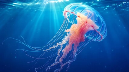 Naklejka premium Sea nettle jellyfish