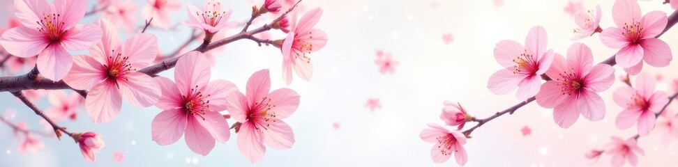 Delicate watercolor cherry blossoms, seamless repeat , texture, pattern