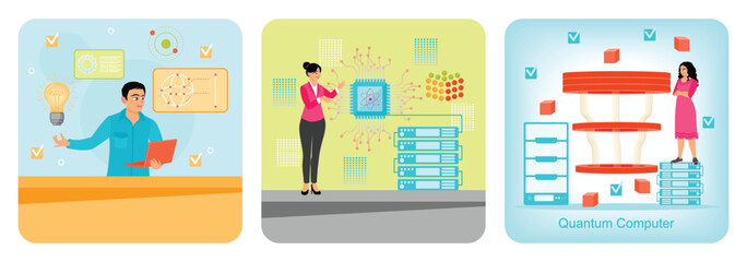 Qubit. Semiconductor Scientist. Quantum Computing Advancements.