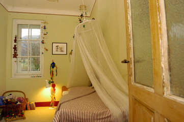 the furnishing in a bedroom