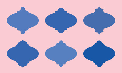 Minimal oval shape simple labels tag frames. Elegant retro design for gift, wrapping, tags, stickers. Cutting flat paper craft, scrapbooking