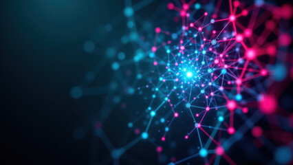 Obraz premium VNS - Vagus Nerve Stimulation with colorful electric pulses.