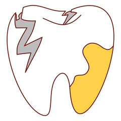 broken tooth icon