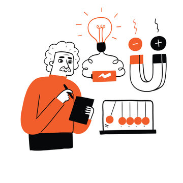 Physicists who are experimenting, using their thoughts, principles, and calculations.